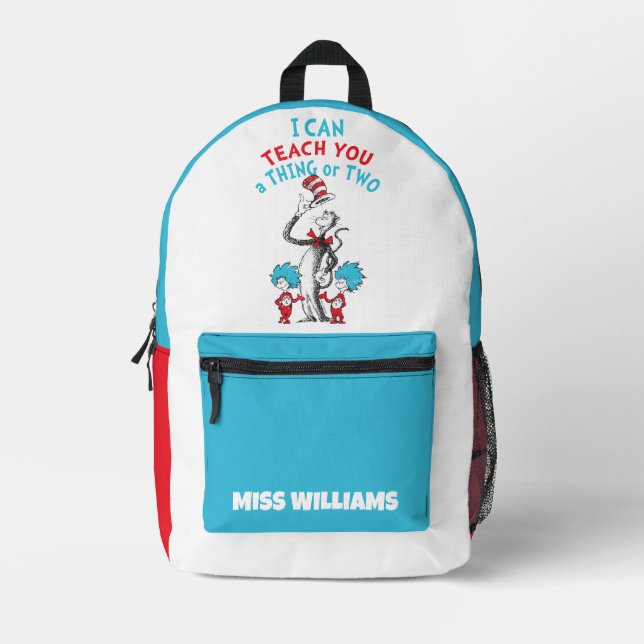 Sac À Dos Imprimé Dr. Seuss | Enseignant Je peux vous apprendre une  (Recto)