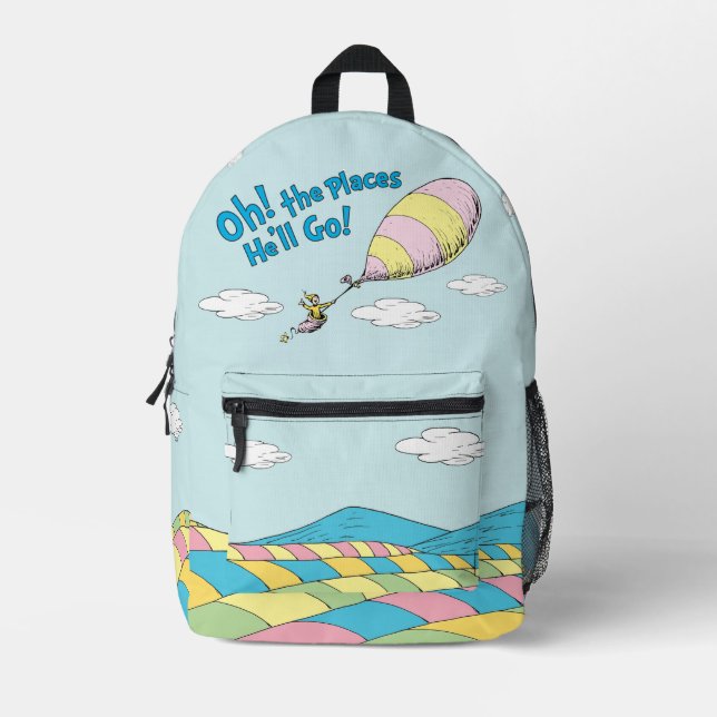 Sac À Dos Imprimé Dr. Seuss | Oh, les endroits qu'il va visiter ! (Recto)