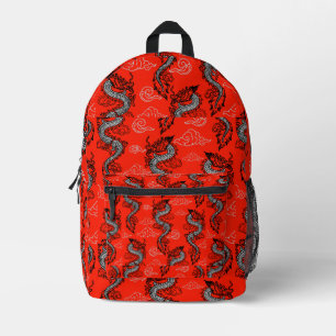 Sac À Dos Imprimé Dragon Chinois Traditionnel – Art Fantastique Orie