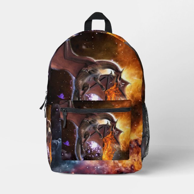 Sac À Dos Imprimé Dragon de la galaxie étoilée  (Recto)
