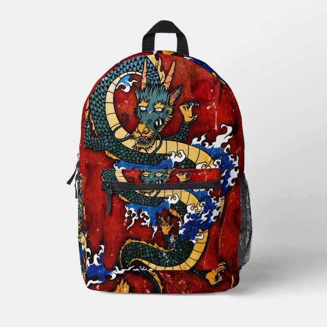 Sac À Dos Imprimé Dragon japonais (Recto)