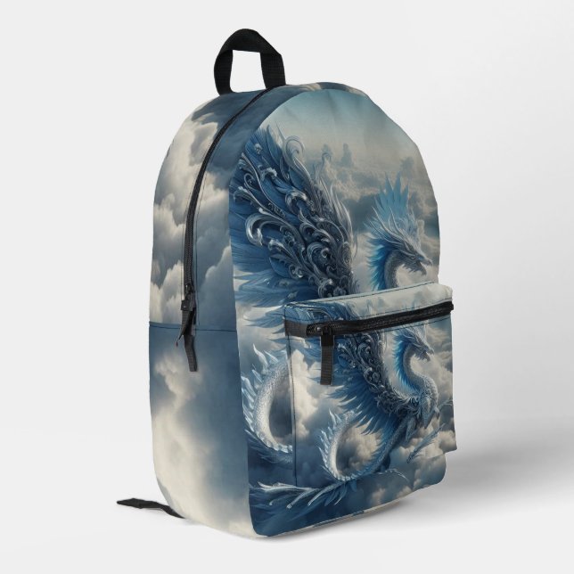 Sac À Dos Imprimé Dragon superbe entouré de nuages (Coin arrière gauche)