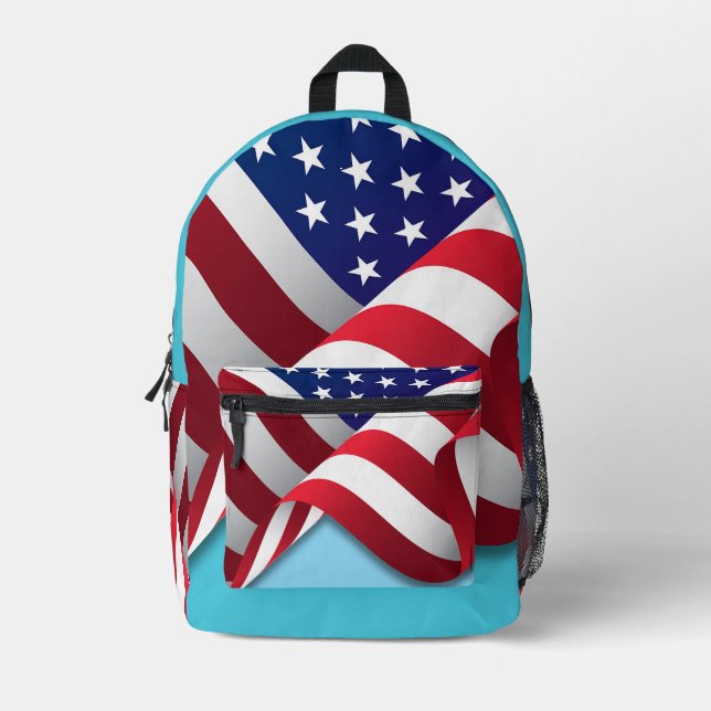 Sac À Dos Imprimé Drapeau Américain (Recto)