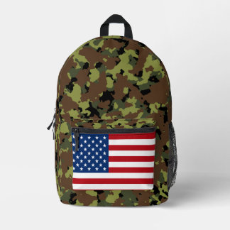 Sac À Dos Imprimé Drapeau américain Camo Green Forest
