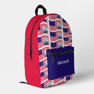 Sac À Dos Imprimé Drapeau américain et aigle