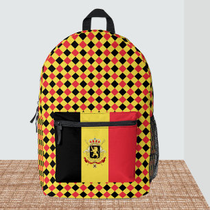 Sac À Dos Imprimé Drapeau belge, Couleurs de Belgique