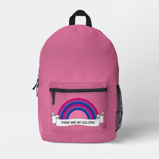 Sac À Dos Imprimé Drapeau de fierté arc-en-ciel bisexuel  (Recto)