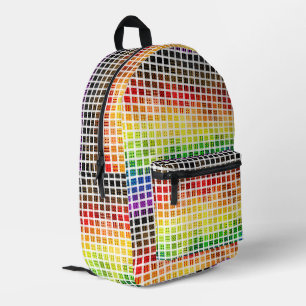 Sac À Dos Imprimé Drapeau de fierté gay arc-en-ciel coloré à carreau