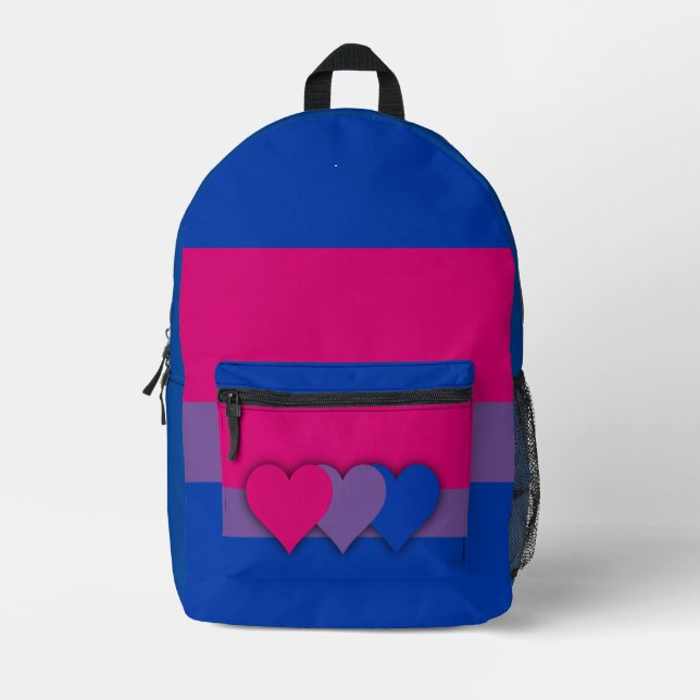 Sac À Dos Imprimé Drapeau de la bisexualité (Recto)