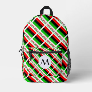Sac À Dos Imprimé Drapeau de la diaspora afro-américaine en mosaïque