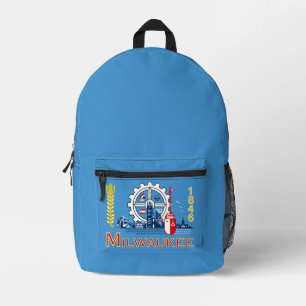 Sac À Dos Imprimé Drapeau de Milwaukee, Wisconsin