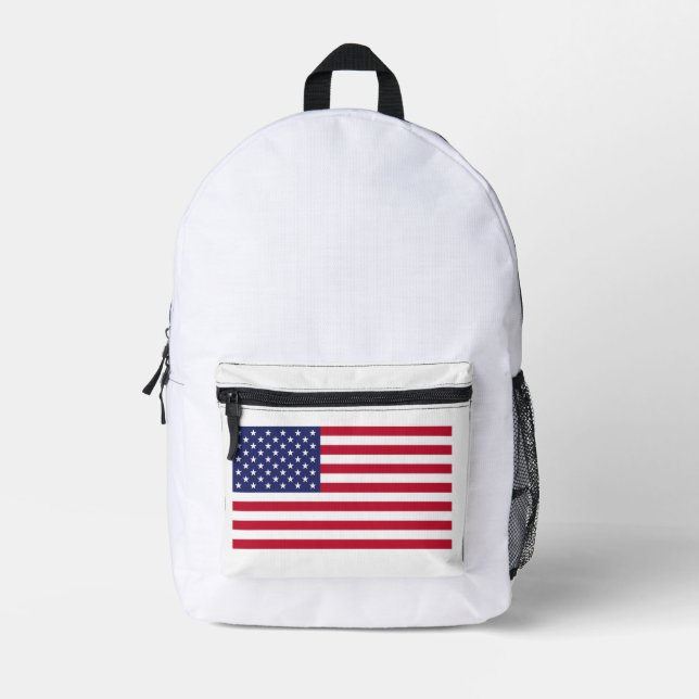Sac À Dos Imprimé Drapeau des États-Unis d'Amérique (Recto)