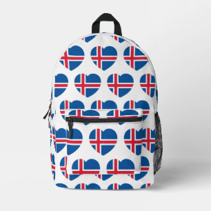Sac À Dos Imprimé Drapeau du cœur de l'Islande