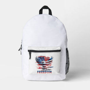 Sac À Dos Imprimé Drapeau et aigle des Etats-Unis.Liberté.
