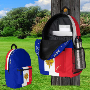 Sac À Dos Imprimé Drapeau français, Emblème, patriotes, France