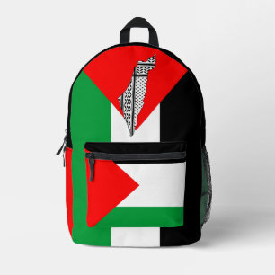 Sac À Dos Imprimé Drapeau palestinien et carte avec Motif Keffiyeg