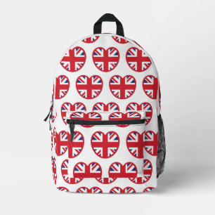Sac À Dos Imprimé Drapeau Union Jack du Royaume-Uni Cœur