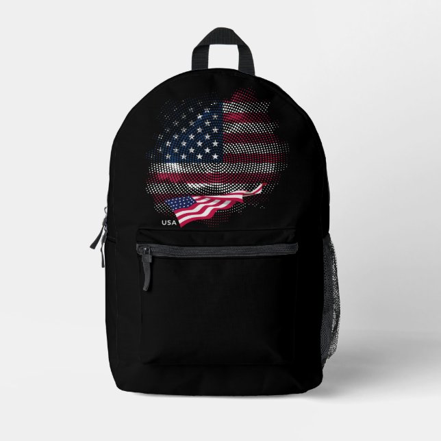 Sac À Dos Imprimé Drapeau USA (Recto)