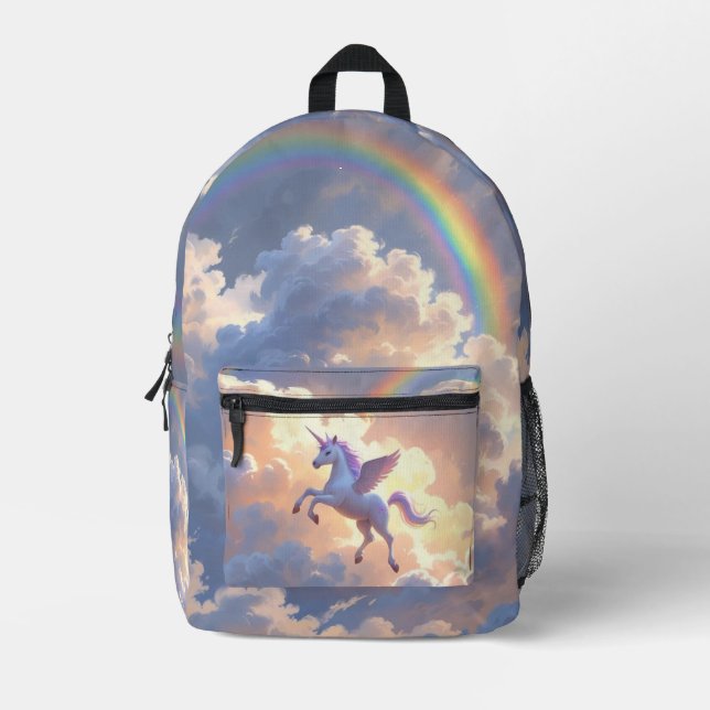 Sac À Dos Imprimé Dreamy Unicorn Glow - Magic Kids Design (Recto)