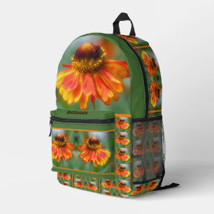 Sac À Dos Imprimé Dreamy Zinnia Flower miroir personnalisé