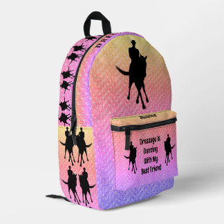 Sac À Dos Imprimé Dressage Danser Avec Meilleur Ami Cheval Et Rider