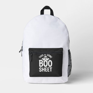 Sac À Dos Imprimé Drôle de feuille de Boo fantôme Halloween Design_1