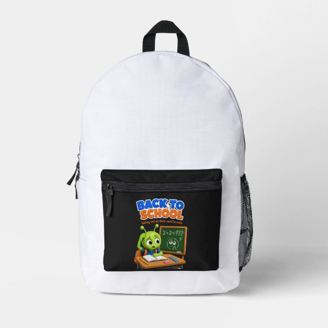 Sac À Dos Imprimé Drôle de lutte de maths d'alien pour la rentrée sc (Recto)
