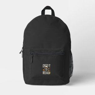 Sac À Dos Imprimé Drôle de squelette dansant Halloween Creep It Real