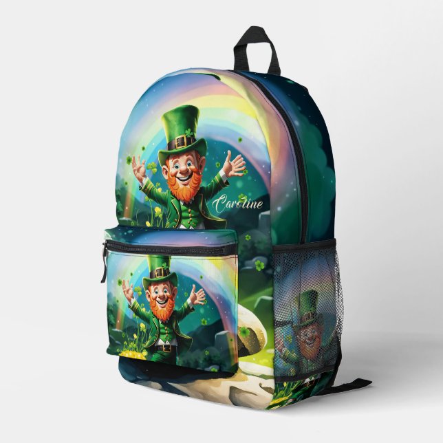 Sac À Dos Imprimé Drôle heureux leprechaun (Coin arrière droit)