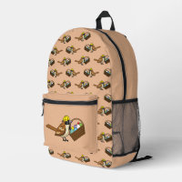 Drôle mignon oiseau avec Motif de panier d'oeufs c
