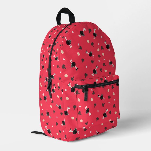 Sac À Dos Imprimé Drôle motif d'autruche (Coin arrière gauche)