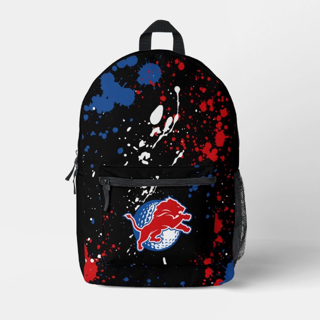 Sac À Dos Imprimé Durant Lions Golf - Peinture éclaboussée (Recto)
