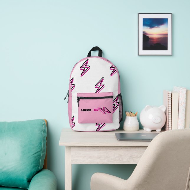 Sac À Dos Imprimé Éclair "S'entraîner plus fort" (Insitu)
