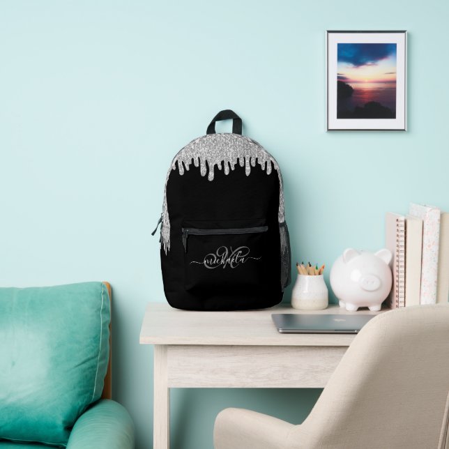 Sac À Dos Imprimé Éclairage noir et gris argenté (Insitu)