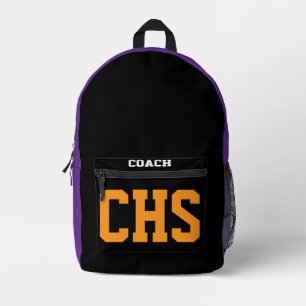 Sac À Dos Imprimé École de sport INITIALES Couleurs de l'équipe ENTR