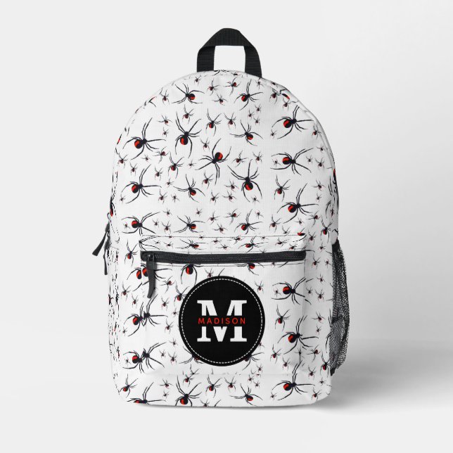 Sac À Dos Imprimé École Monogramme Motif Red & Black Spider (Recto)