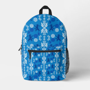 Sac À Dos Imprimé Écossais bleu et blanc