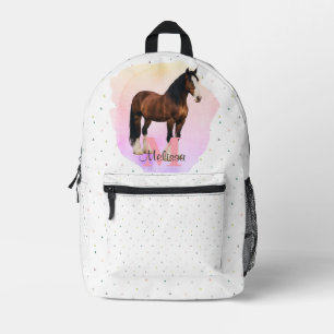 Sac À Dos Imprimé Écuries de Cheval Élégant Monogramme