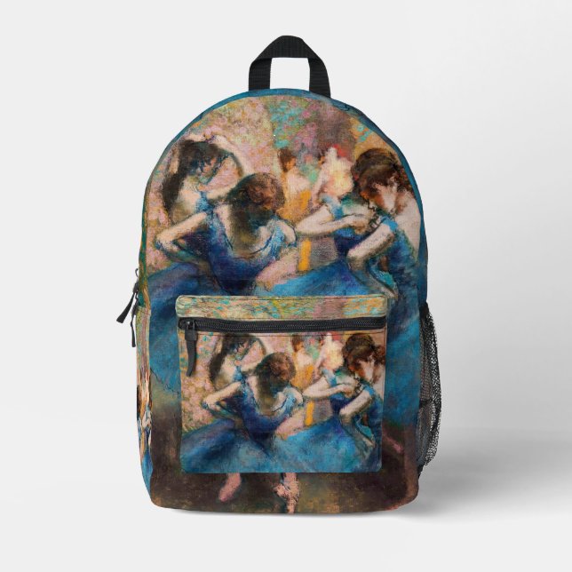 Sac À Dos Imprimé Edgar Degas - Danseuses en bleu (Recto)