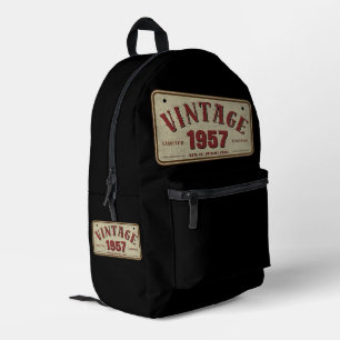 Sac À Dos Imprimé Édition limitée vintage 1957, toutes pièces d'orig