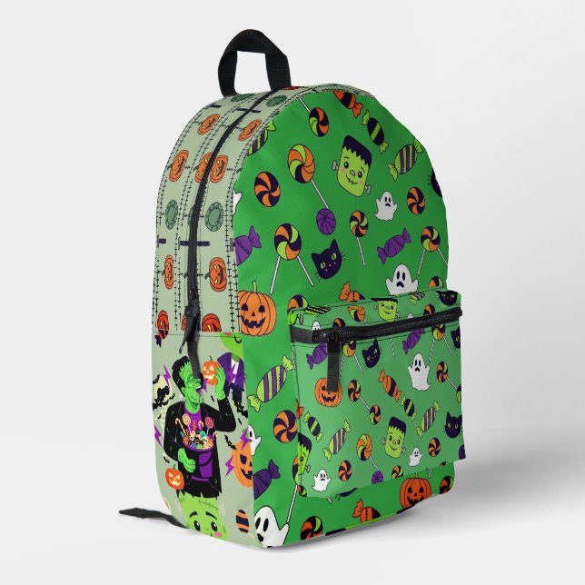 Sac À Dos Imprimé Éffrayant Frankenstein Vibes Drôle Monstre Déplais (Coin arrière gauche)