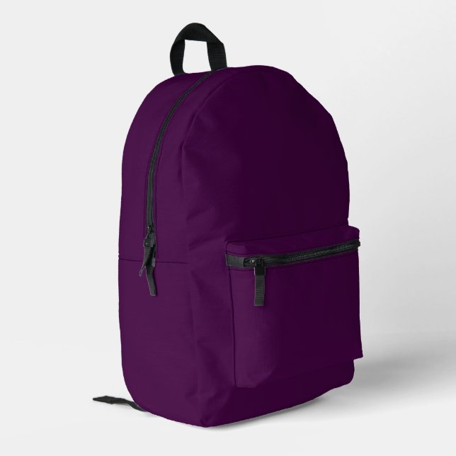 Sac À Dos Imprimé Eggplant Purple Solid (Coin arrière gauche)