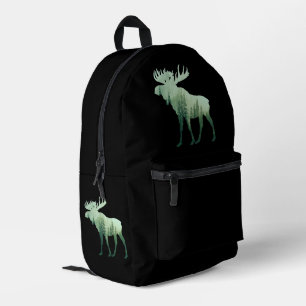 Sac À Dos Imprimé Élan Cerf Et Forêt Nature