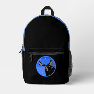 Sac À Dos Imprimé Élan en hiver - Art original de la faune