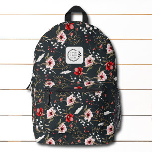 Sac À Dos Imprimé Elégant aquarelle Floral Ajouter logo Entreprise