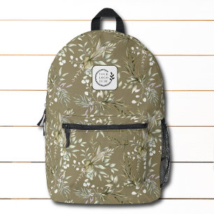 Sac À Dos Imprimé Elégant aquarelle Floral Ajouter logo Entreprise