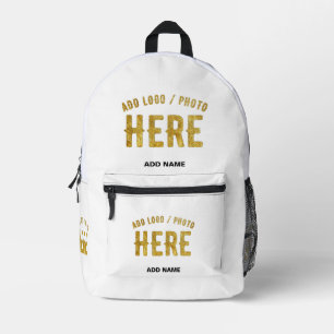 SAC À DOS IMPRIMÉ ÉLÉGANT BLANC PERSONNALISABLE MODERNE MARQUE VÉRIF