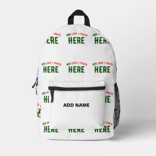 SAC À DOS IMPRIMÉ ÉLÉGANT BLANC PERSONNALISABLE MODERNE VERIFIED MAR