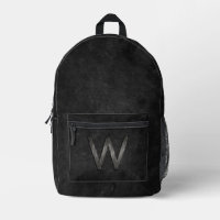 Élégant Chic Personnalisé Monogramme Noir Charbon