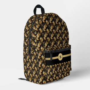 Sac À Dos Imprimé Élégant et Chic : Personnalisé Noir & Or